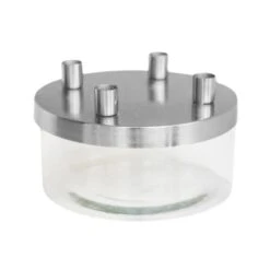 Metal Candlestick Holder With Glass Bowl -DUNELM Furniture Shop 30976770 alt03