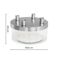 Metal Candlestick Holder With Glass Bowl -DUNELM Furniture Shop 30976770 alt04