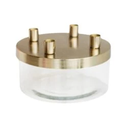 Metal Candlestick Holder With Glass Bowl -DUNELM Furniture Shop 30976794 alt03