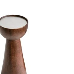 Set Of 2 Harvey Walnut Wooden Candle Holders -DUNELM Furniture Shop 30976802 alt02