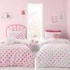 Catherine Lansfield Set Of 2 Hearts And Stripes Reversible Duvet Cover And Pillowcase Sets -DUNELM Furniture Shop 30977399
