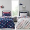 Catherine Lansfield Set Of 2 Stripes And Stars Duvet Cover & Pillowcase Sets -DUNELM Furniture Shop 30977454