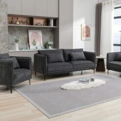 Image Furnishings Landon Chenille 3 Seater Sofa -DUNELM Furniture Shop 30977676 alt02