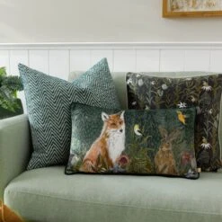 Wylder Nature Meadow Bloom Square Cushion Cover -DUNELM Furniture Shop 30978919 alt05