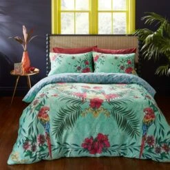 Matthew Williamson Paradise Parrot Duvet Cover & Pillowcase Set -DUNELM Furniture Shop 30983023