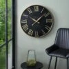 Antique Gold & Black Wall Clock