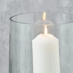 Metal & Glass Pedestal Hurricane Candle Holder -DUNELM Furniture Shop 30983111 alt02
