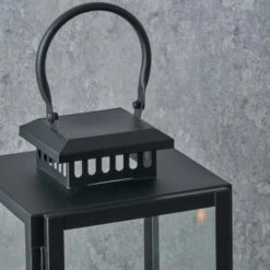 Metal & Glass Rectangular Lantern -DUNELM Furniture Shop 30983164 alt01