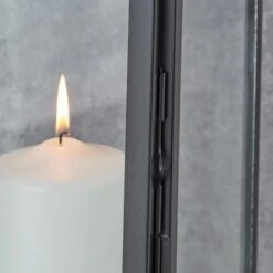 Metal & Glass Rectangular Lantern -DUNELM Furniture Shop 30983164 alt03