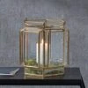 Brass Wide Hexagon Lantern -DUNELM Furniture Shop 30983188