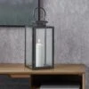 Metal & Glass Rectangular Lantern -DUNELM Furniture Shop 30983213