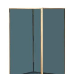 Brass & Smoked Glass Panelled Square Hurricane Candle Holder -DUNELM Furniture Shop 30983232 alt02