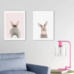 East End Prints Set Of 2 Baby Bunny Prints -DUNELM Furniture Shop 30983752