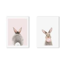 East End Prints Set Of 2 Baby Bunny Prints -DUNELM Furniture Shop 30983763 alt01