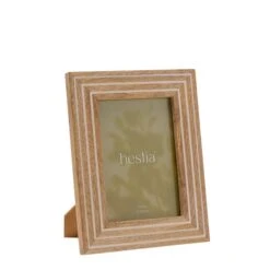 Hestia Wooden Striped Photo Frame -DUNELM Furniture Shop 30984017