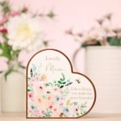 The Cottage Garden Mum Heart Plaque