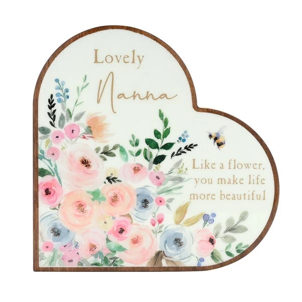 The Cottage Garden Nanna Heart Plaque 3 The Cottage Garden Nanna Heart Plaque
