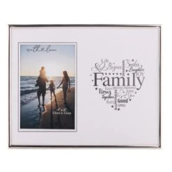 Family Silver Heart Photo Frame