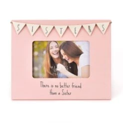 Sister Pink Bunting Photo Frame