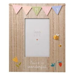 Mummy Bunting Wooden Photo Frame