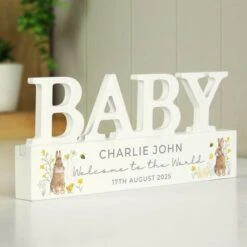 Personalised Spring Bunny Wooden Ornament -DUNELM Furniture Shop 30985060 alt01