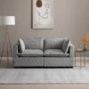 Moda 2 Seater Modular Sofa, Light Grey Boucle -DUNELM Furniture Shop 60217227