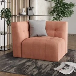 Modular Squish Clay Tonal Chenille Large Corner Sofa 16 Modular Squish Clay Tonal Chenille Large Corner Sofa -DUNELM Furniture Shop 60227156 alt04