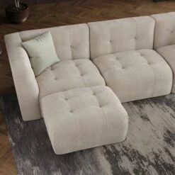 Modular Squish Natural Tonal Chenille Small Corner Sofa -DUNELM Furniture Shop 60227162 alt03