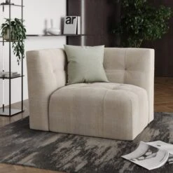 Modular Squish Natural Tonal Chenille Small Corner Sofa -DUNELM Furniture Shop 60227162 alt05