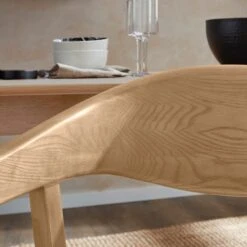 Karla 4-6 Seater Rectangular Extendable Dining Table With Oskar Natural Stained Ivory Boucle Dining Chairs -DUNELM Furniture Shop 60241429 alt03