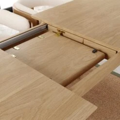 Karla 4-6 Seater Rectangular Extendable Dining Table With Oskar Natural Stained Ivory Boucle Dining Chairs -DUNELM Furniture Shop 60241429 alt06